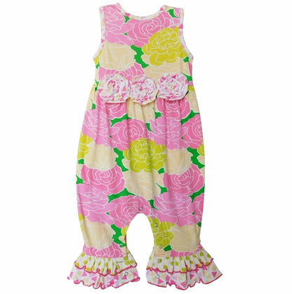 AnnLoren Blooming Floral Ruffle Romper