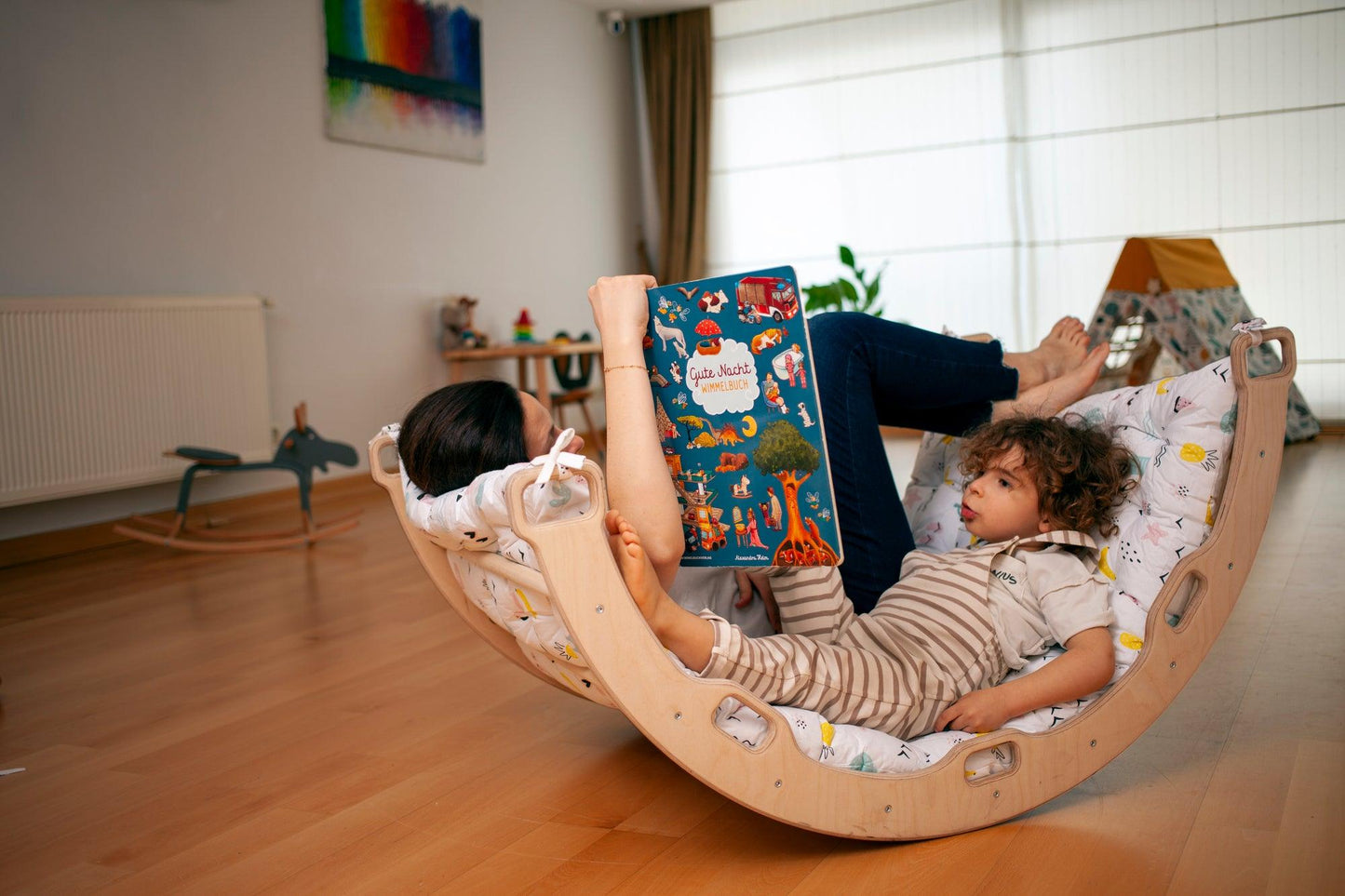 Climbing Arch with Flamingo Pillow | Montessori Play Set