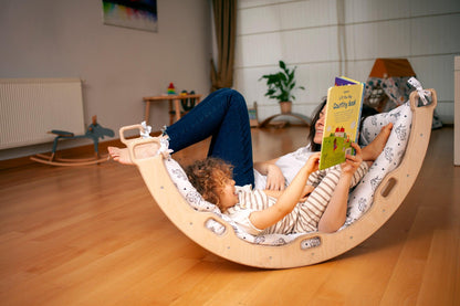 Climbing Arch Rocker with Origami Pillow | Montessori Play Set