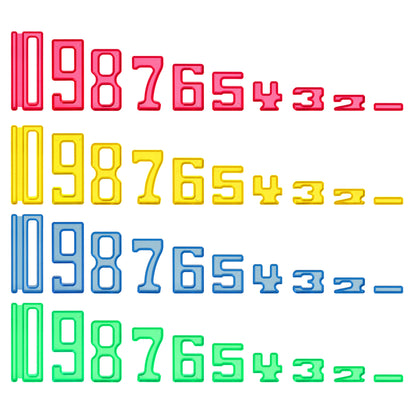 Zummy140-Piece Set of Transparent Number Tiles