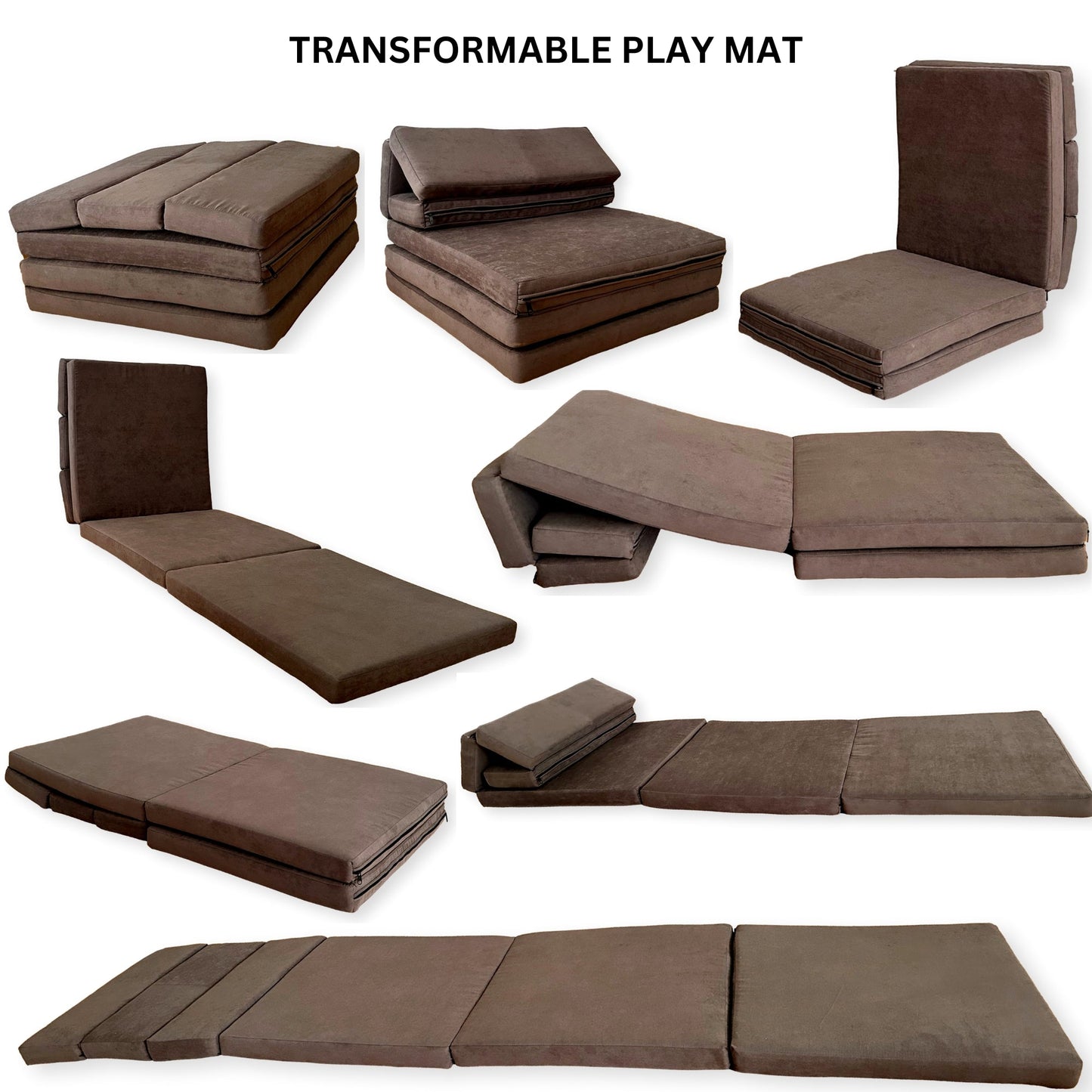 Transformable Kids Play Mat and Couch - Multipurpose Baby Play Mat and