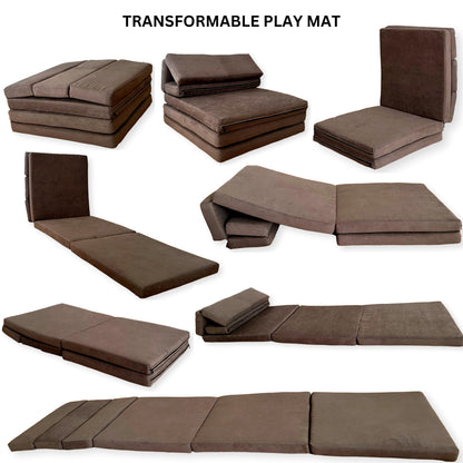 Transformable Kids Play Mat and Couch - Multipurpose Baby Play Mat and
