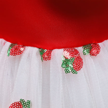 Strawberry Sequins Princess Gown