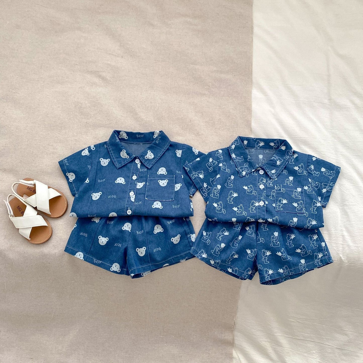 Denim Style Print Set