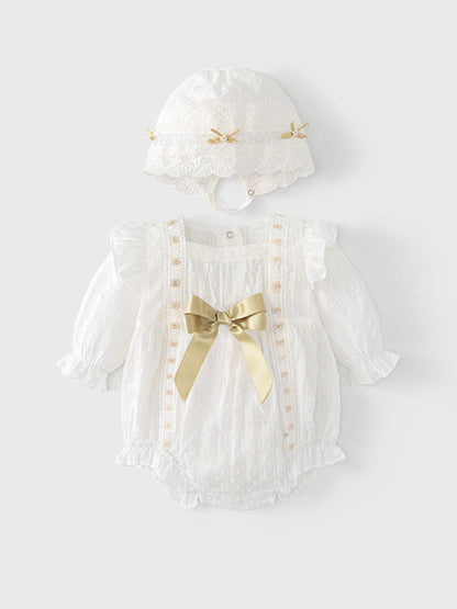 Spring Arrival Romper and Hat Set