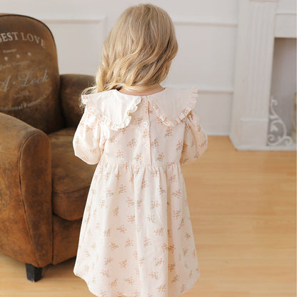 Flower Long Sleeve Dress
