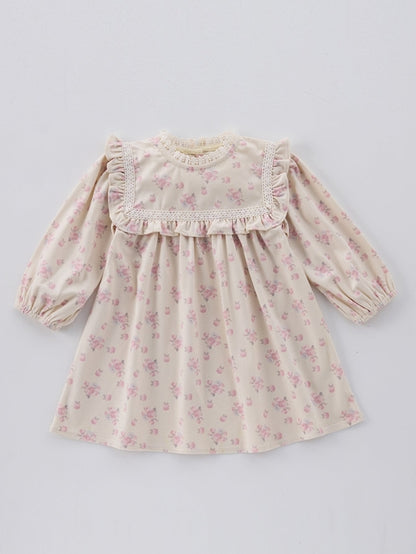 Floral Long Sleeve Dress with Collar