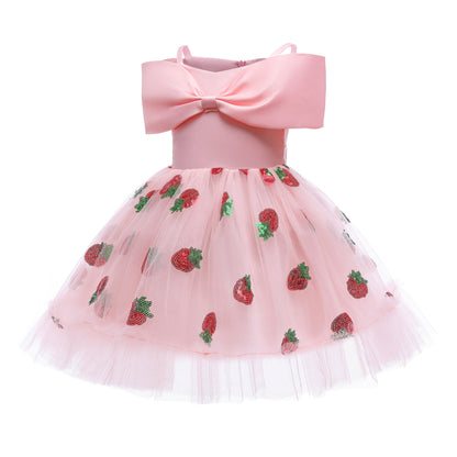 Strawberry Sequins Princess Gown