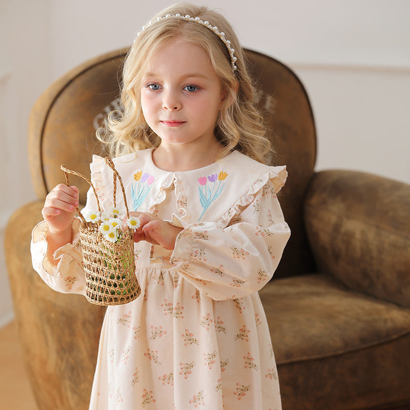 Flower Long Sleeve Dress