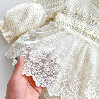 Long Sleeve Princess Style Onesie Dress