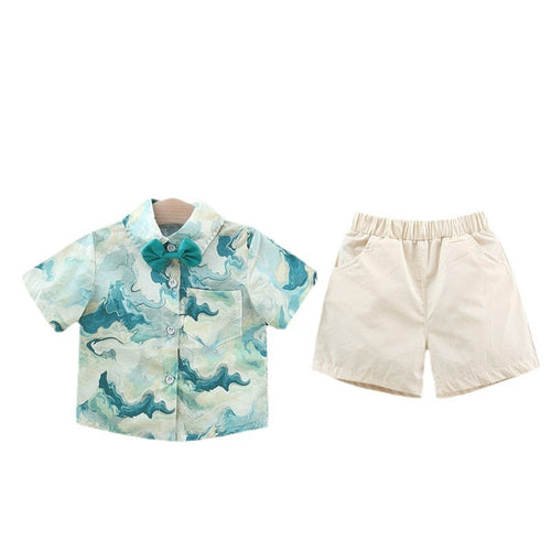 Tie-Dyed Short Sleeve Outfit