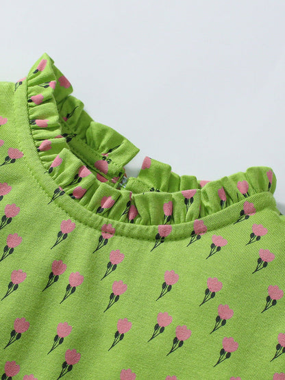 Green Flower Dress