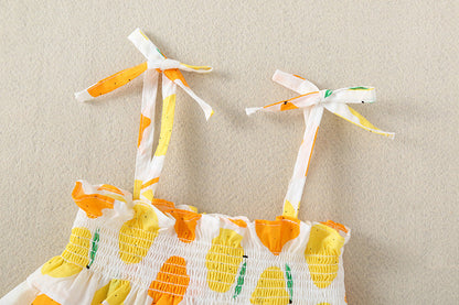 Lemon Sleeveless Dress with Bloomers