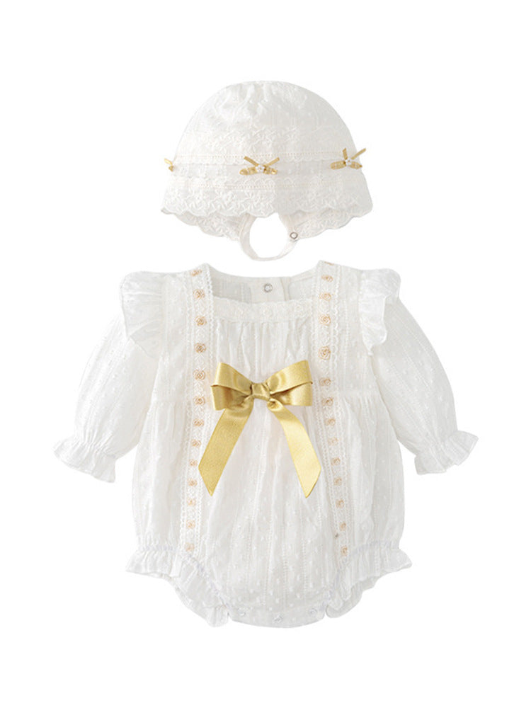 Spring Arrival Romper and Hat Set