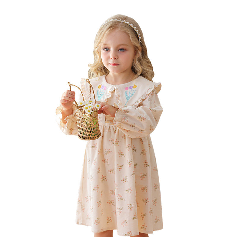Flower Long Sleeve Dress
