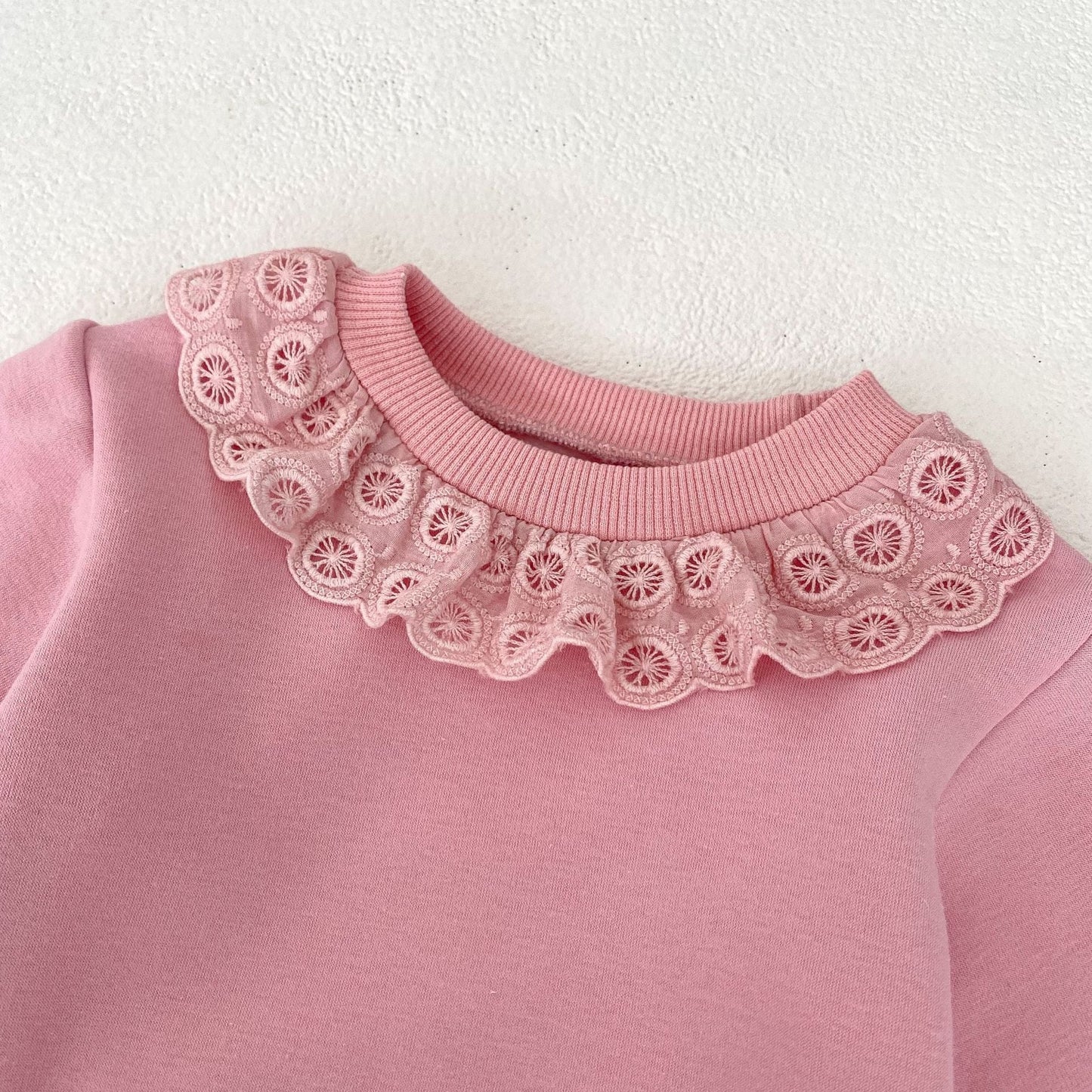 Lace Trim Sweat Set