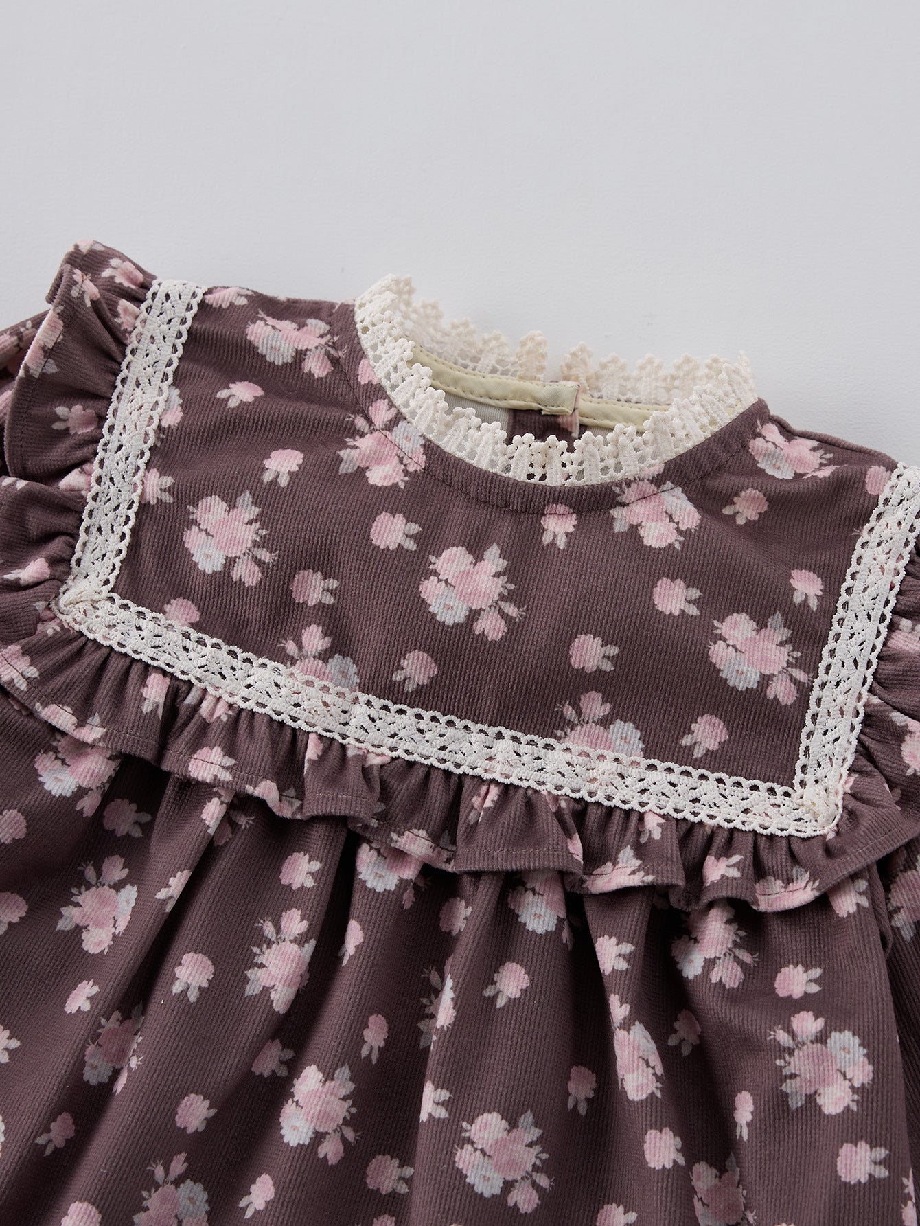 Floral Long Sleeve Dress with Collar