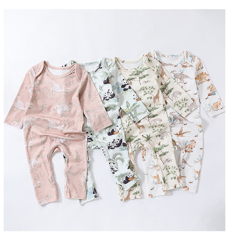 Unisex Animal Long Sleeve Romper