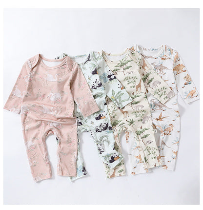 Unisex Animal Long Sleeve Romper