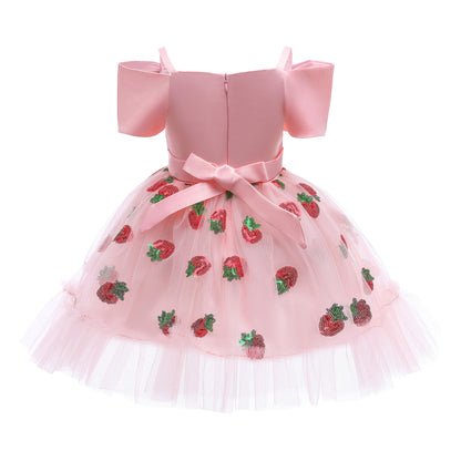 Strawberry Sequins Princess Gown