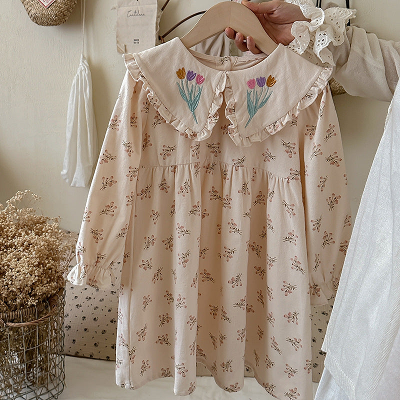 Flower Long Sleeve Dress