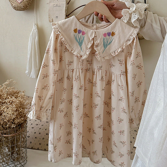 Flower Long Sleeve Dress