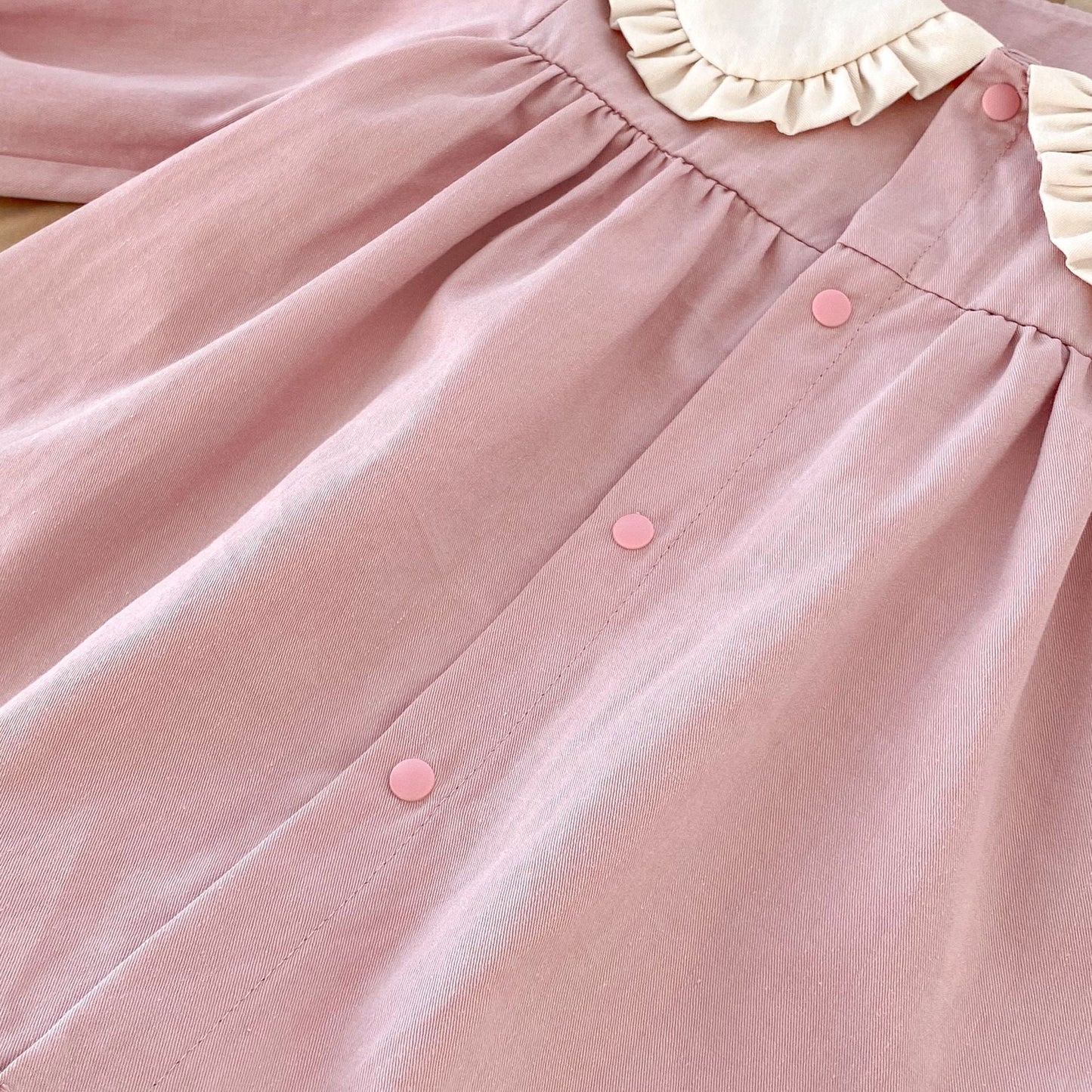 Rabbit Long Sleeve Dress with Collar