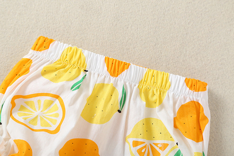 Lemon Sleeveless Dress with Bloomers