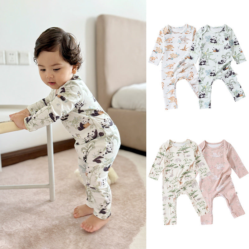Unisex Animal Long Sleeve Romper