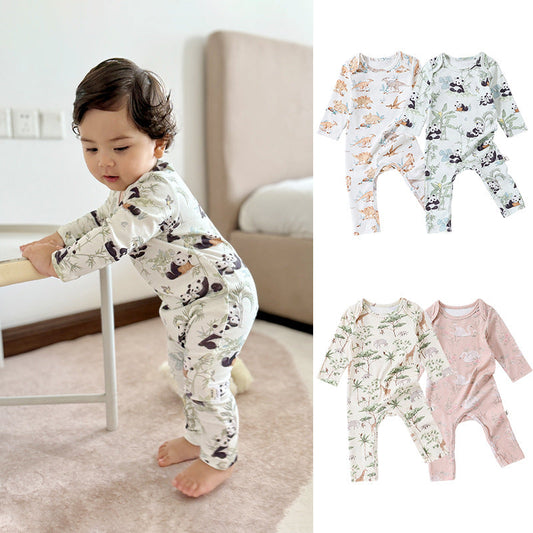 Unisex Animal Long Sleeve Romper
