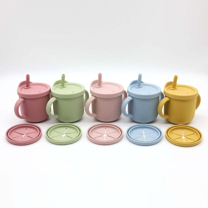 Baby Anti-Drop And Anti-Spill Silicone Drinking Cup