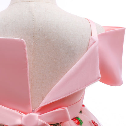 Strawberry Sequins Princess Gown