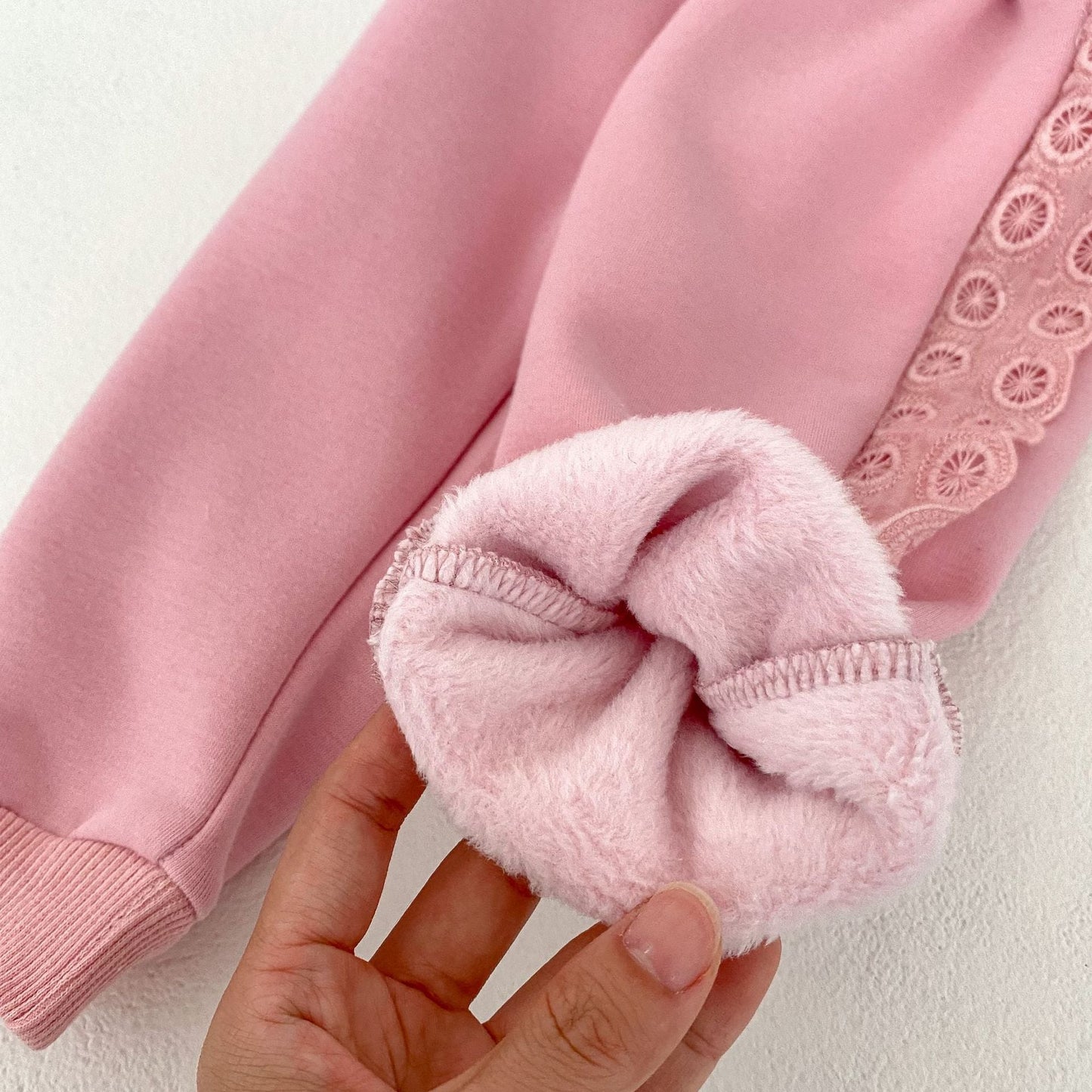 Lace Trim Sweat Set