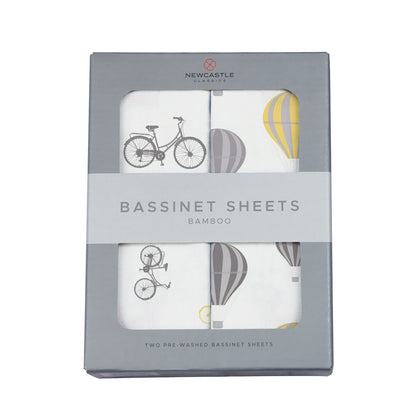 Vintage Bicycles and Hot Air Balloon Bamboo Changing Pad
